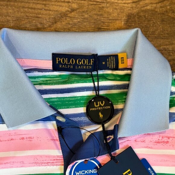 Ralph Lauren Polo Golf Light Weight Airflow Polo Canvas Awn Pink Women's Size M - Picture 4 of 12